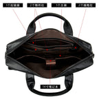 Men's Genuine Leather Business Laptop Briefcase