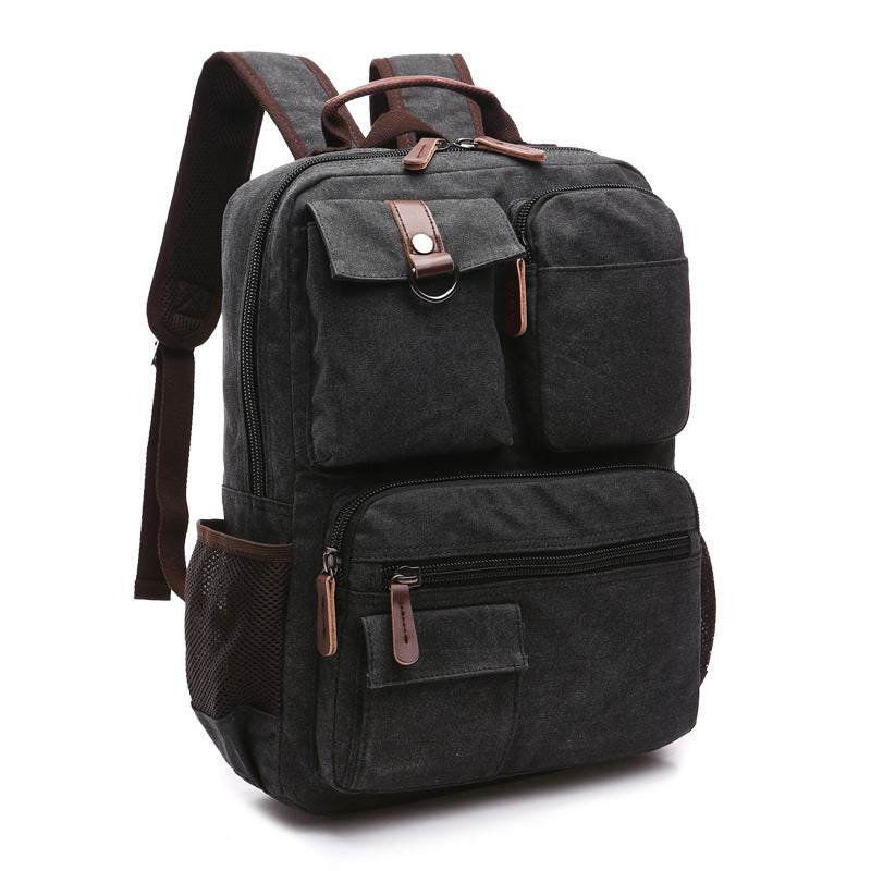 Men's Vintage Canvas Backpack — product photo 6