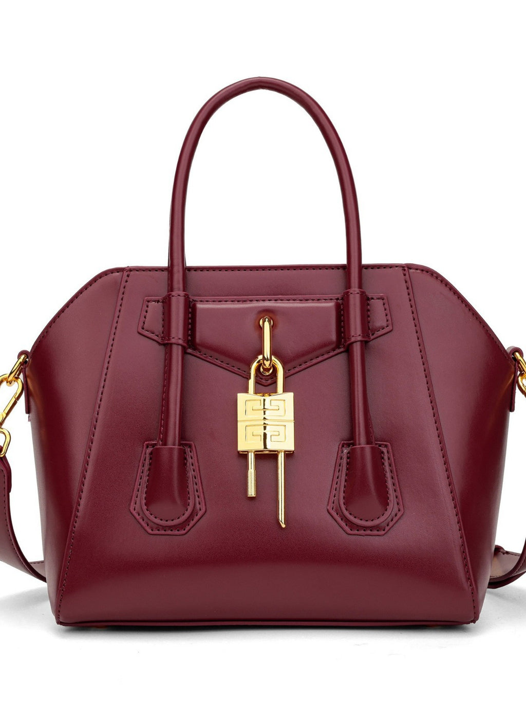 Luxury Metal-Lock Boston Bag