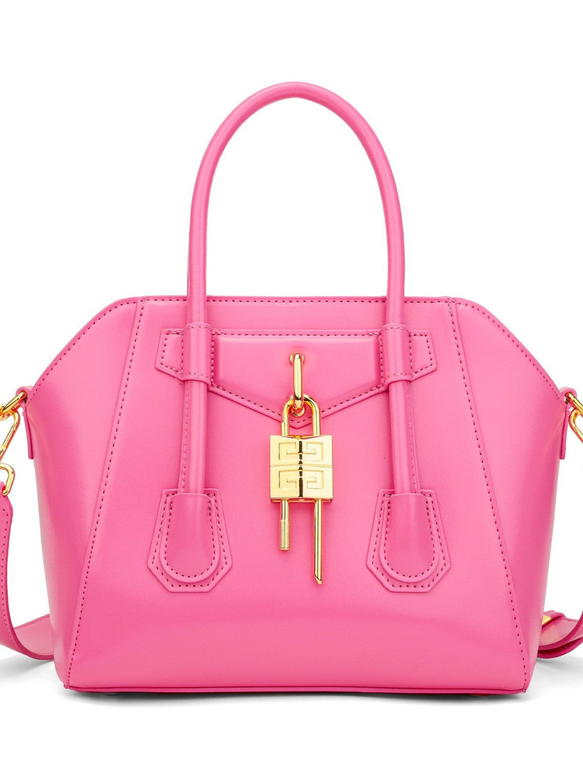 Luxury Metal-Lock Boston Bag