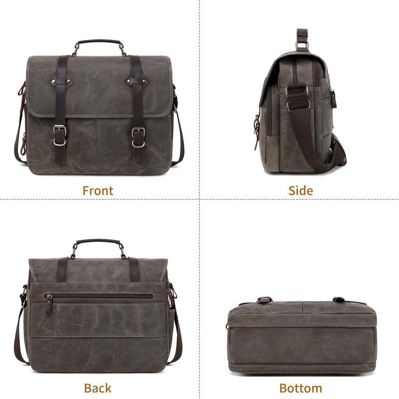 K 69365 Men's Waxed Canvas Messenger Bag — product photo 4