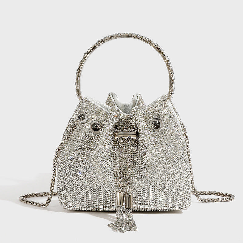 Crystal-Detail Evening Chain Bag