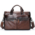 Men's Genuine Leather Business Laptop Briefcase