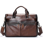 Men's Genuine Leather Business Laptop Briefcase