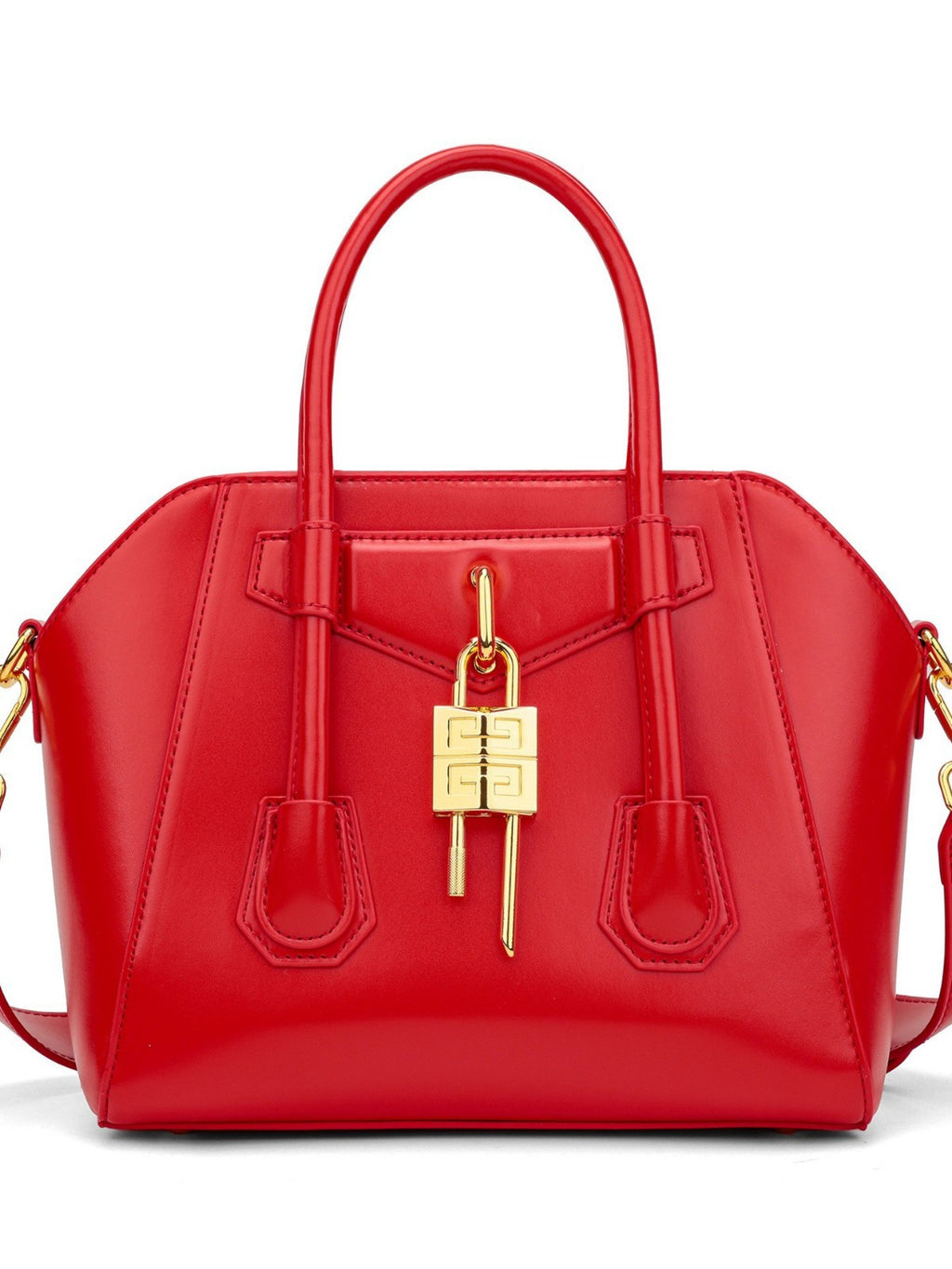 Luxury Metal-Lock Boston Bag